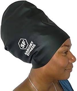Sargoby Fitness Extra Large Swim Cap for Long Hair Dreadlocks Braids Locs |