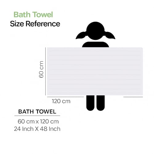 Image of DIVYAM Kids Bath Towel - 425 GSM Soft Microfiber Towel for Newborns, Toddlers & Kids - Lightweight & Absorbent - Bear Print - Grey Color - 120 x 60 CM - Travel Friendly - Set of 1