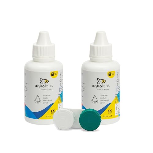 Image of Aqualens Comfort Contact Lens Solution 60ML - Pack of 2 (Lens Cases Free)