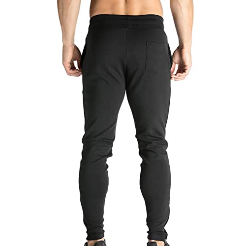 Image of BROKIG Mens Zip Joggers Pants - Casual Gym Workout Track Pants Comfortable Slim Fit Tapered Sweatpants with Pockets
