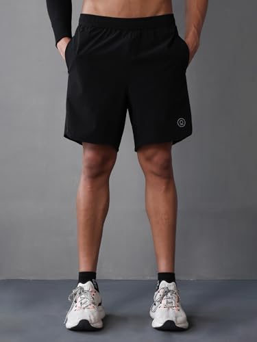 Image of CHKOKKO Shorts for Men Stylish Gym Workout Running Shorts Sports Cycling Summer Wear Dry Fit Side and Back Pockets Activewear Comfortable Training Shorts Pant for Man
