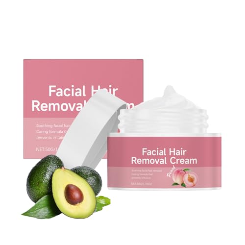Crema Depilatoria Facial,50 Gramos Hidratante - Crema de Afeitar Facial - Para Mujeres Niñas Madres Esposas Novias Amantes de la Belleza Viajeros Atletas Barbilla Ceja