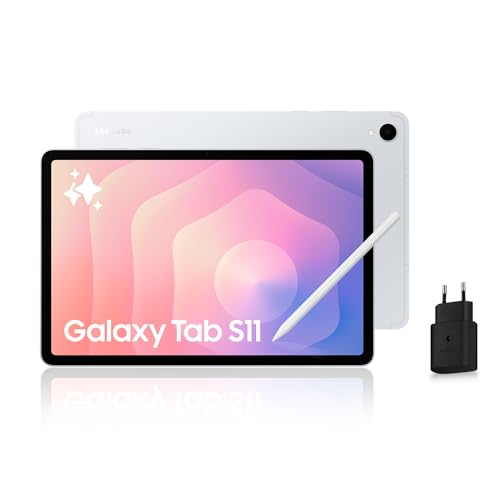 Samsung Galaxy Tab S11 11'' WiFi 128 Go, Tablette Android avec Galaxy AI, DeX, Argent, S Pen et Chargeur Secteur Rapide 25W Inclus, Version FR