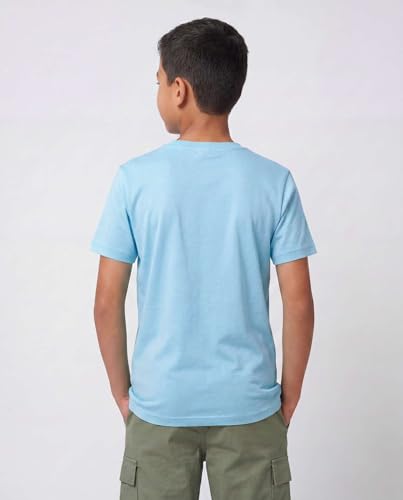 Image of 5 Pack Boys' Cotton T Shirts Crew Neck Plain Short Sleeve Tops Kids Teens