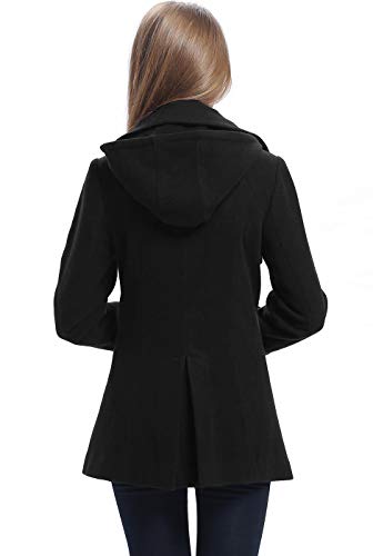 BGSD Women Piper Wool Blend Hooded Short Walking Pea Coat (Also available in Plus Size and Petite)3