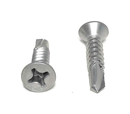 Tornillo autorroscante acero inoxidable cabeza plana 12x1" pack 50