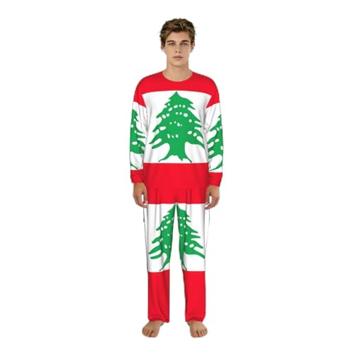 Pyjama Liban homme manches longues vêtement détente nuit confort S-3XL