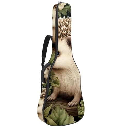 Sac pour guitare acoustique motif hérisson multicolore original