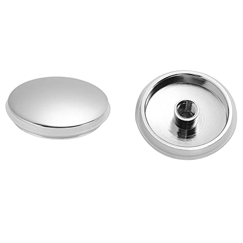 35mm Bathroom Sink Push Button Replacement Parts Waste Bath Pop Up Plug Drain Stopper, Silver - Image 2