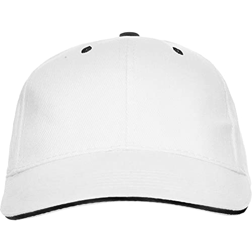 Gorra Infantil de Colores 100% algodón - Gorra de Béisbol, para niñas y niños, con Agujeros de ventilación y Cierre de Velcro (Blanco)