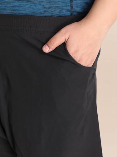 Image of CHKOKKO Men Shorts for Gym Sports or Running | Dry-Fit Fabric Single Layered Active Summer Workout Wear Knee Length Regular Fit | Elastic Waist with Front and Back Pockets