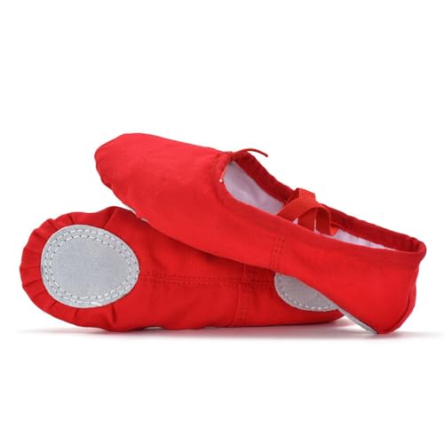 Girls Ballet Shoes Children Split Sole Ballet Slippers Baby Canvas Solid Cozy Soft Skin-Friendly Ballet Dancing Shoes for Kids2