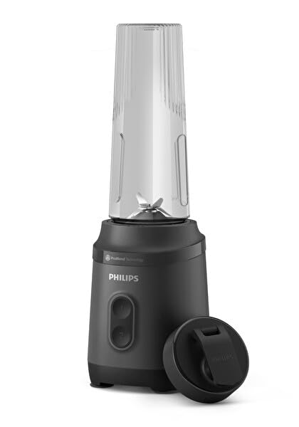 Philips Blend & Go 3000 Series Mini Smoothie mikser stojący – 350 W, przenośna butelka 0,6 l, ostrza ze stali nierdzewnej, 2 ustawienia prędkości, nadaje się do mycia w zmywarce, technologia ProBlend