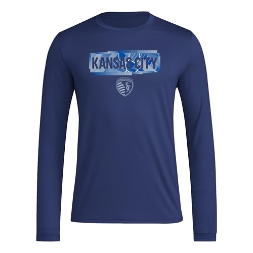 adidas T-Shirt Manches Longues Homme Contre le Froid Avant le Match XXL Navy