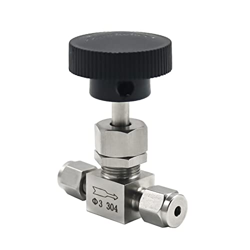 Valve à aiguille 12mm en inox 304 haute pression