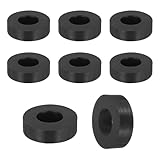 uxcell 18Pcs Thick Rubber Spacer, 2 Inch OD x 1 Inch ID x 19/32 Inch Thickness Black Round Rubber Bushings Anti Vibration Flat Washers for Home Industrial Machinery(50 x 25 x 15mm)