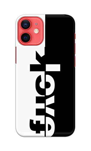 Image of PRINTFIDAA One Words Fukc Love Creative Art Innovative Wonderfull Printed Designer Hard Case for Apple iPhone 12 Pro (6.1 inch), A2403, A2172, A2402, A2407 Back Cover -(e) RPM1003