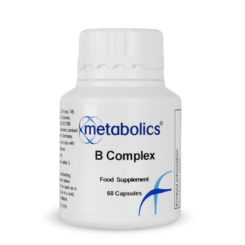 Metabolics B Complex Capsules | Bioavailable Methylated B Vitamins | Energy, Nervous System & Fatigue Support | Magnesium & Choline | Vegan, GMP, UK Made | 60 Capsules