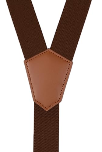 Image of Suspenders for Men Snap Hooks with 1.4 Inch Elastic Y-Back Adjustable