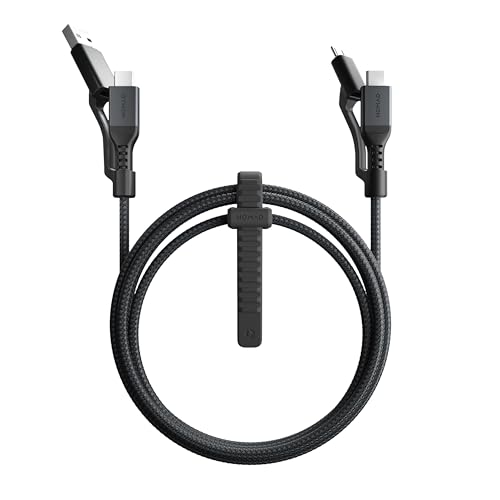 NOMAD Universal USB C Cable 1.5M Kevlar with USB-A and Micro USB Adapters