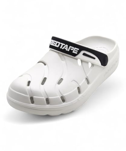 Image of Red Tape Mens Lightweight EVA Clogs Slip-On Comfortable Casual Footwear with Adjustable Back Strap and Anti-Slip Outsole