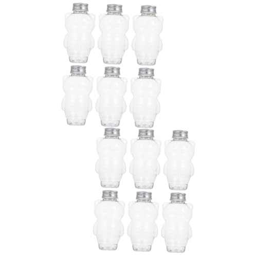 12 Pcs Cold Drink Juice Plastic Juice Bottle Clear Beverage Bottle Plastic Empty Bottle Plastic Milk Tea Bottle Lovely Juice Bottle Juice Packing Bottle