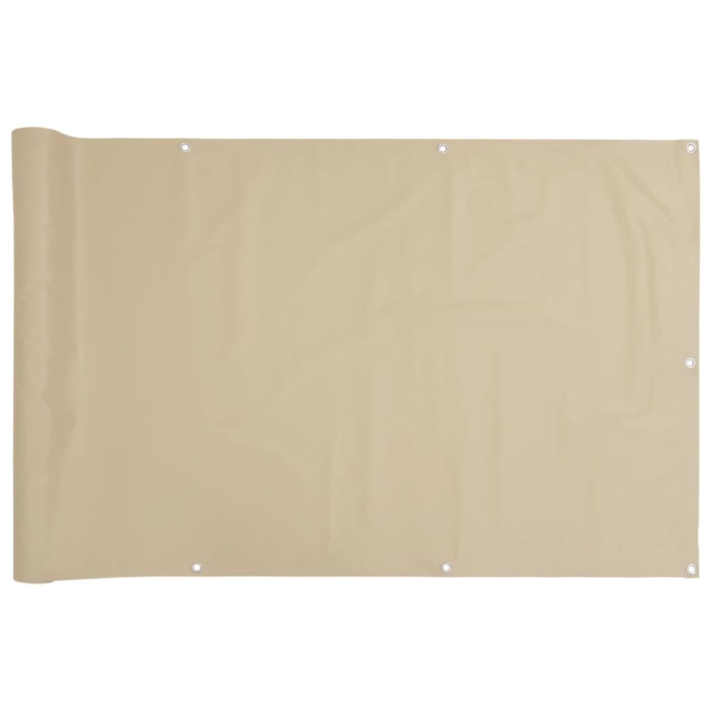 vidaXL Balcony Screen Lawn Garden Screening Sunshade Outdoor Protective Privacy Fence Screen Windbreak Beige 90x300 cm Oxford Fabric — image 1