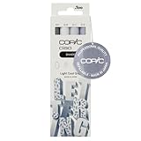 Copic Ciao Shade Set 'Light Cool Gray', 3 rotuladores dobles con una punta mediana y otra de pincel, incl. Multiliner Cool Gray 0,3 mm