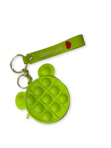 Image of AUGEN Cute Pop It Coin Purse Pouch Keychain For Gifting With Key Ring Anti-Rust (Pack Of 1)