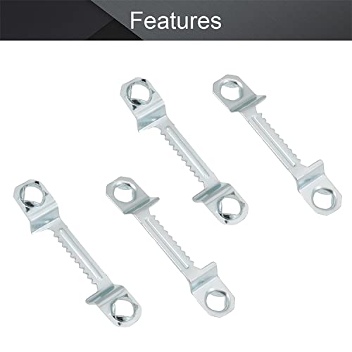 Image of MroMax 50PCS Sawtooth Picture Hangers Iron Picture Hangers 1.69 inch x 0.31 inch Double Hole Picture Frames Hangers for Hanging Clock Paintings Artwork Picture Frame Hook Photos Silver