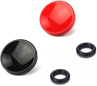 LXH 2 PACK Red+Black Concave Soft Metal Shutter Release Camera Button Brass Compatible With Fujifilm X-T2 X100F X-T20 X-PRO2/1 X10 X20 X30 X100 X100T X100S X-E1 X-E2 X-E2S X-T10 STX-2