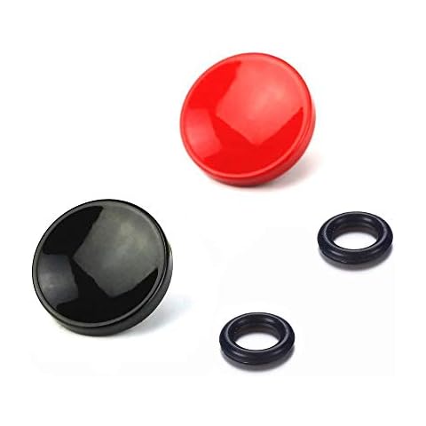 LXH 2 PACK Red+Black Concave Soft Metal Shutter Release Camera Button Brass Compatible With Fujifilm X-T2 X100F X-T20 X-PRO2/1 X10 X20 X30 X100 X100T X100S X-E1 X-E2 X-E2S X-T10 STX-2 Cover