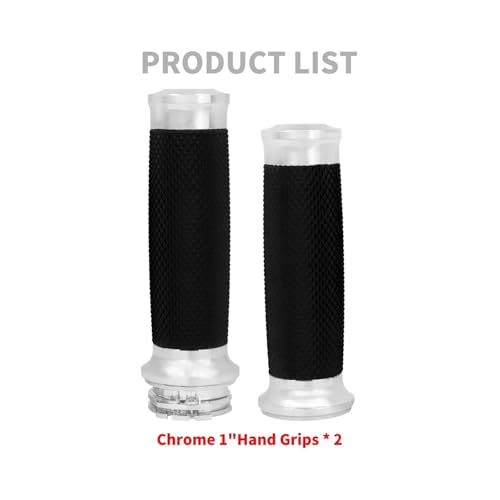 Poignées de guidon moto 25mm pour Softail FLS et Touring FLHR - 6