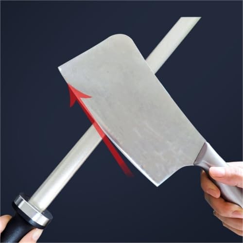 Varilla de diamante para afilar cuchillos de cocina con mango dorado elegante 7