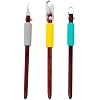 Pottery Sculpting Tool, 3Pcs Clay Sculpture Caving Scraper Craft Modelling Tools Red Pear Wood Texture Clay Knife for Pottery Picking Flowers/Texture Engraving