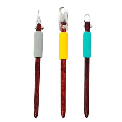 SYWAN Pottery Sculpting Tool, 3Pcs Clay Sculpture Caving Scraper Craft