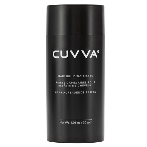 CUVVA Hair Building Fibers (30g) - Instantly Fill in Fine and Thinning Hair to Create a Thicker, Fuller Look - 14 Different Shades for Men & Women - Dark Brown CUVVA Hair Building Fibers (30g) - Instantly Fill in Fine and Thinning Hair to Create a Thicker, Fuller Look - 14 Different Shades for Men & Women - Dark Brown