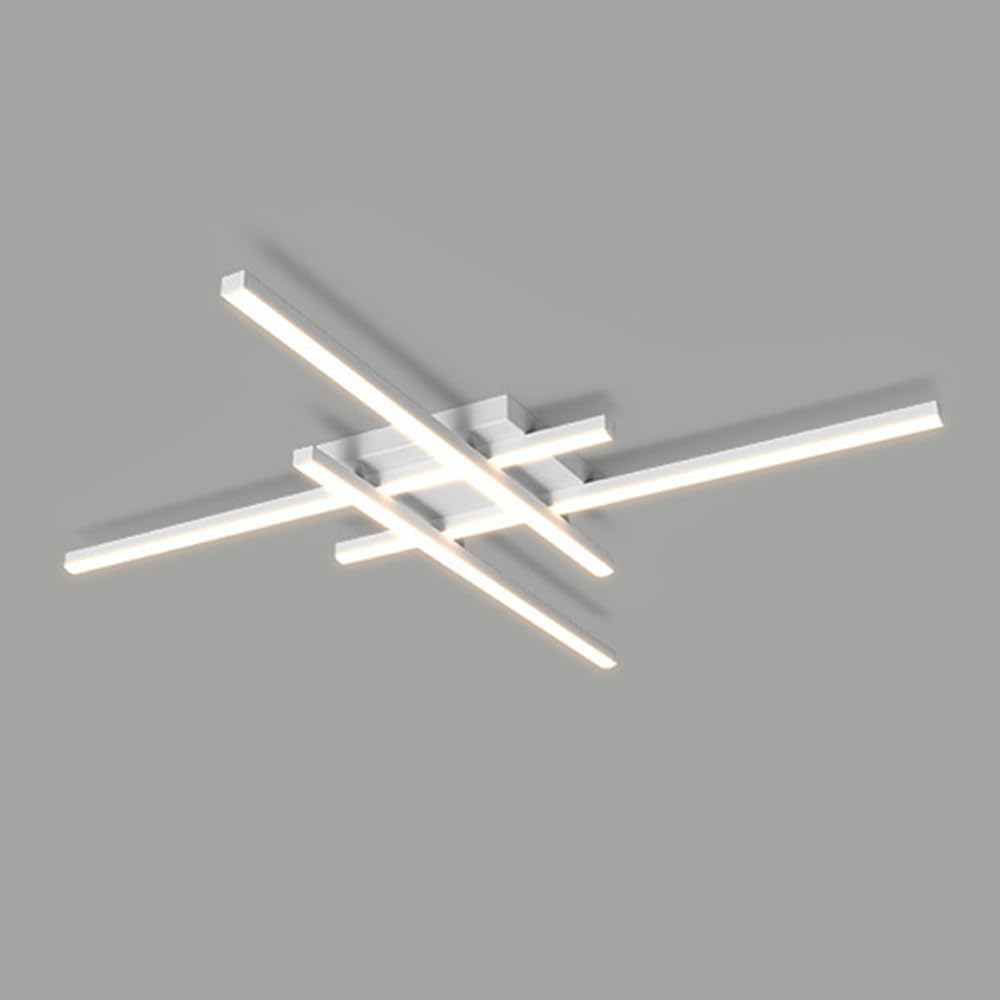 HXYSXHJUO Linear Chandelier Ceiling Light Modern LED Lamp Dimmable Geometric Chandeliers Lighting Fixture with Remote Control for Bedroom Kitchen Dining Room Cloakroom