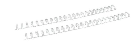 100 RENZ Drahtkamm - Binderücken / 8,0 mm / weiß / 60 Blatt / DIN A4 / Teilung 2:1 / 23 Ringe