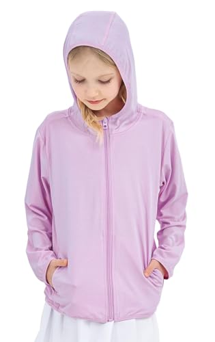 Kids Active Sun Protection Jacket Zipper Hooded Cooling Shirt 3-12Years