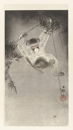 Toile Faucon sur une branche de pin Ohara Koson tableau japonais décoration murale