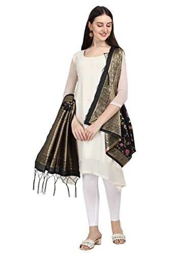 Image of DEVANGI Women's Floral Silk Blend Dupatta