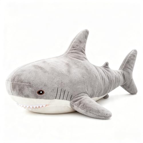 OPHRBU Grey 24-inch Shark Stuffed Animal Plush Soft Toy for Kids Gift