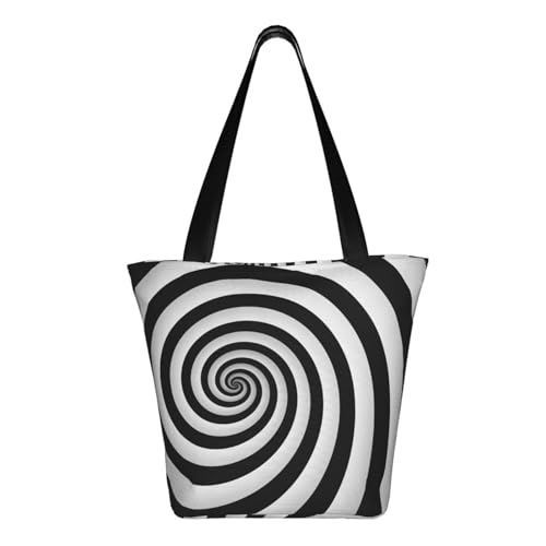 spiral optical illusion gif Print Comfortable Shoulder Bag Summer HandbagTravel Beach Work Daily Use Versatile Carry3