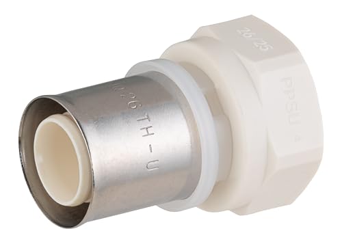 Racor multicapa PPSU para prensar hembra 3/4 - Ø26 QUICK PLOMBERIE | perfiles de engaste TH y U | sistema anti-fugas LBP | 0 plomo | compatible con agua potable