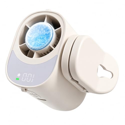 腰掛け扇風機【2026新登場・冷却プレート付き・360°自由角度調整・150g超軽量】ベルトファン アウトドア 腰掛けファン 瞬間冷却 腰掛けエアコン 4WAY ウエストファン・8000mAh大容量・風量5段階・Type-C対応・LEDディスプレイ・ストラップ付き 小型 携帯扇風機 暑さ対策グッズ 通勤通学 工事現場 農作業 キャンプ 日本語説明書の商品画像（Amazon）
