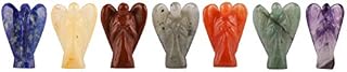 DHYANARSH Lucky Agate 7 Chakra Angels -Reiki Healing Agate Crystals Angels Holistic Balancing Polished Agate Stones Set of 7 - Reiki - Metaphysical - Crafting