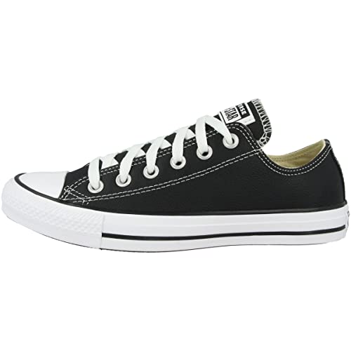 Converse Mixte Adulte Chuck Taylor All Star Leather Baskets, Black, 43 EU