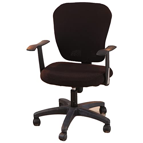 mmcrz Oficina Cubierta de la Silla del Ordenador, la Tela de Seda de maíz de Split Asiento Funda extraíble y Extensible Silla giratoria Funda