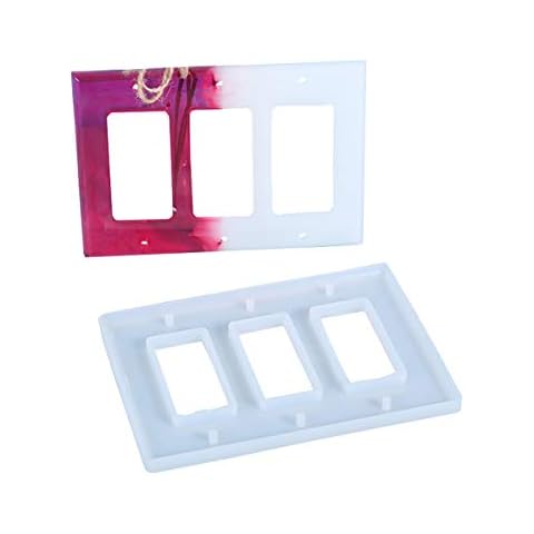 Switch Socket Panel Silicone Mould, Light Switch Resin Mold, Outlet and Switch Plate Mold, Epoxy Mold for Kids Teen Adult DIY Home Decor Craft Making Cover